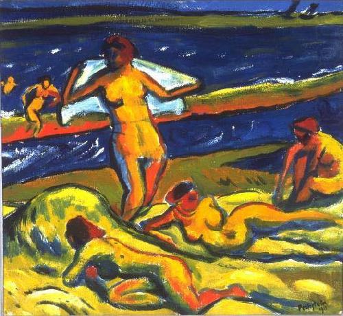 Max Pechstein Bathers oil painting picture